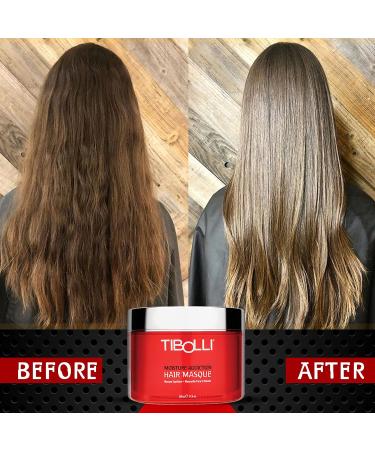 Tibolli Moisture Addiction Mask - Deep Conditioning Keratin Treatment for Dry Damaged Colored Hair (17.6 Fl Oz/500g) - Hydrating & Smoothing Hair Mask - 1 Pack - Buy Online on SooperMarket.com