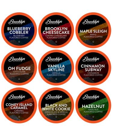 Brooklyn Beans Coffee Pods Flavored Gourmet Variety Pack, Compatible with 2.0 Keurig K Cup Brewers, 40 Count Flavored Variety Pack 40 Count (Pack of 1)