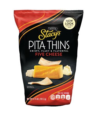 Stacy's 5 Cheese Flavored Pita Thins, 6.7 Ounce (Pack of 8)