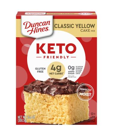 Duncan Hines Keto Friendly Classic Yellow Cake Mix, Gluten Free, Zero Sugar Added, 10.6 oz