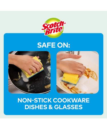 Scotch-Brite Delicate Non-Scratch Sponge Scourer 12 Pack - Non-Scratch Nailsaver Sponge for Non-Stick Cookware and Glass - Blue - Buy Online on SooperMarket.com