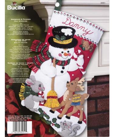 Bucilla Snowman And Friends Felt Applique Kit