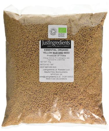 JustIngredients Essentials Organic Yellow Mustard Seeds 1 kg