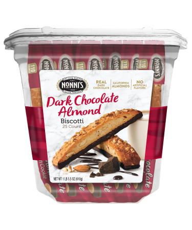 Nonni's Biscotti Value Pack Cioccolati Dark Chocolate Almond 25 Count