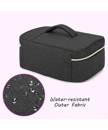 CURMIO Essential Oil Storage Case - 40 Bottle Organizer with 2 Detachable Pouches and Handle, Black (Bag Only) - Buy Online on SooperMarket.com