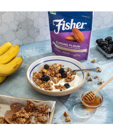 Fisher Almond Flour 32oz - Gluten-Free, Non-GMO, Keto, Paleo, Vegan Friendly, Unblanched, Super-Finely Ground - Buy Online on SooperMarket.com