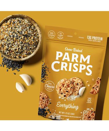 ParmCrisps - Oven Baked Keto-Friendly Cheese Snacks | Original, Sour Cream & Onion, Cheddar, Four Cheese, Jalapeno & Everything Flavors | High Protein, Low Carb, Gluten Free | 100% Real Cheese - Buy Online on SooperMarket.com