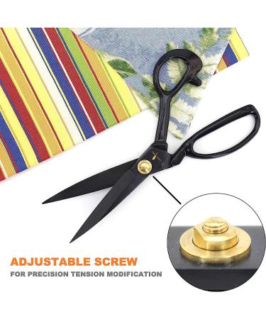 8 Inch Professional Tailor Scissors - Heavy Duty Sewing Shears for Fabric and Leather Cutting - Industrial Grade Sharp Scissors for Home, Office, Artists, and Dressmakers - Black - Buy Online on SooperMarket.com