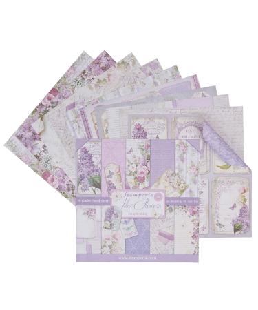 Stamperia International KFT Pack 10 sheets double face - Lilac Multicoloured 30.5 x 30.5 (12 x 12)