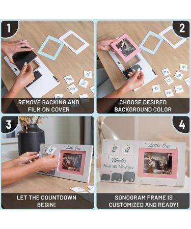 Baby First Scan Picture Frame - Ultrasound Image Frame Gifts for Expectant Mothers | Pregnancy Countdown Calendar - Buy Online on SooperMarket.com