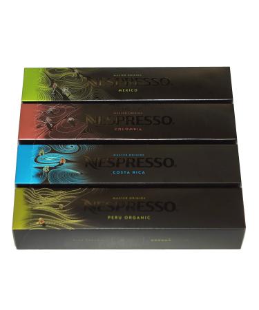 Nespresso Vertuoline Variety of Coffee: Mexico Colombia Costa Rica Peru Organic 40 Capsules