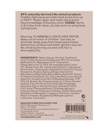 Macadamia Professional Thermal Protectant Hair Spray 5oz - Heat Protection and Styling Essential - Buy Online on SooperMarket.com