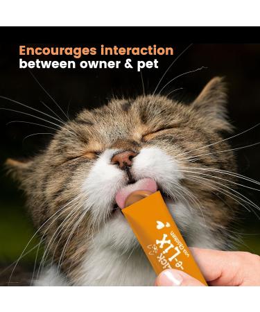 Cat Treats bundle contains Lick e Lix Chicken Webbox Licky Lix Kitten Treats and Snacks Lick-e-Lix Pack of 7 x 5's - Total 35 x 15g sachets and our Silvervine Chew Sticks - Buy Online on SooperMarket.com