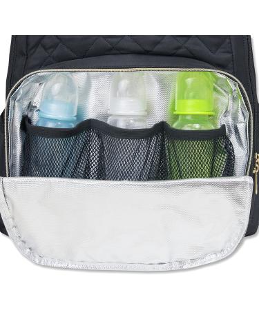 Fisher Price Diaper Bag Backpack - Signature Collection  with Cell Phone and Tablet Pockets and Stroller Clips (Black) - Buy Online on SooperMarket.com
