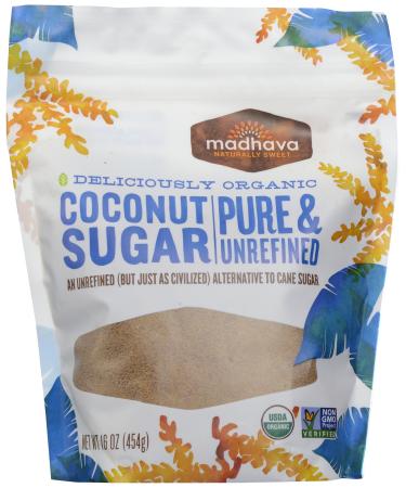 Madhava Natural Sweeteners Deliciously Organic Coconut Sugar 1 lb (454 g)