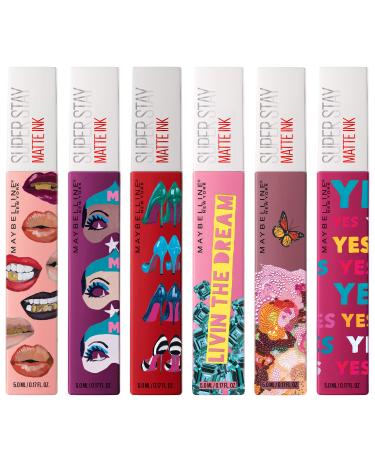 Maybelline New York SuperStay Matte Ink Liquid Lipstick X Ashley Longshore Kit Range of 6 Shades 6 Count Range of 6 Shades 1.02 Fl Oz (Pack of 1)