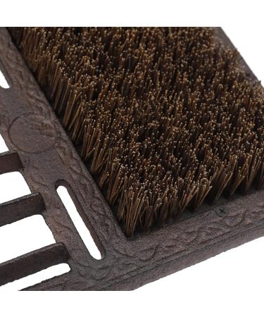 Relaxdays Cast Iron Boot Jack Scraper Large Brush | Antique Outdoor Shoe Cleaner | Brown | 12 x 33.5 x 22.5 cm - Buy Online on SooperMarket.com