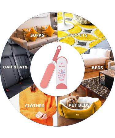 Fur Magic Pet Hair Remover Lint Brush - Self-Cleaning Base - Double-Sided Brush for Dog and Cat - Pink Limited Edition - Buy Online on SooperMarket.com