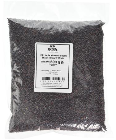 Old India Mustard Seeds Black (Brown) Whole 500 g 500 g (Pack of 1)