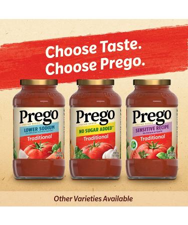 Prego Traditional Lower Sodium Pasta Sauce 23.5 Oz - Authentic Italian Flavor with Less Salt - Buy Online on SooperMarket.com
