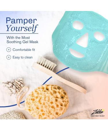 Perfecore Facial Mask for Puffy Eyes and Migraine Relief - Hot Cold Gel Beads Compress Pack - Spa Therapy Wrap for Sinus and Headaches - Blue - Buy Online on SooperMarket.com