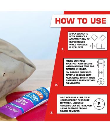 Loctite 1 oz Vinyl Fabric & Plastic Repair Adhesive - Flexible, Durable | Squeeze Tube - Buy Online on SooperMarket.com