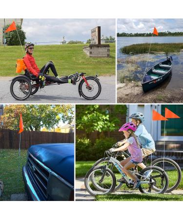 NVTRSD Reflective Bicycle Flag - Safety Flags for Kids | 5-Piece AHR Wheel Flag Set - Child Bicycle Pennants & Trailer Flags - Buy Online on SooperMarket.com