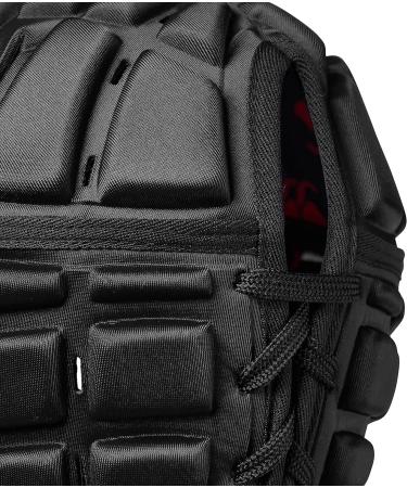 Canterbury CCC Rugby Raze Headguard - Full Coverage Scrum Cap with Soft-Edged Chin Strap - Black - Large - Buy Online on SooperMarket.com