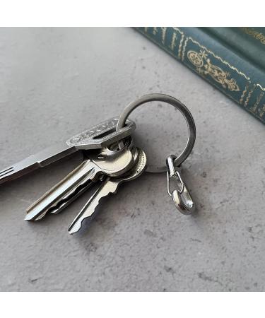 Temlum 2.5 cm Mini Carabiner Set - Aluminum Key Rings for Camping Travel & Hiking | 10 Black Hooks - Buy Online on SooperMarket.com