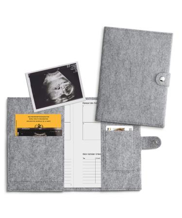 kwmobile maternity pass cover made of felt - cover for German maternity pass with extra compartments - cover felt felt 25