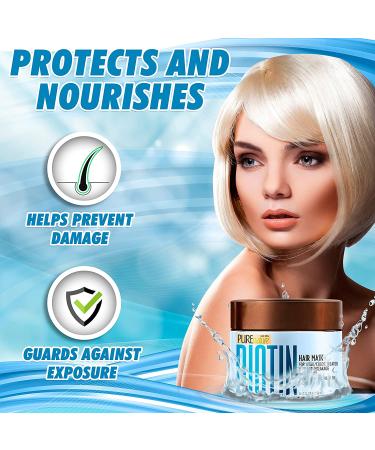 Biotin Hair Mask with Keratin, Collagen, and Argan Oil - Deep Conditioning Treatment for Dry, Damaged Hair - Hydrating Growth Mask for Split Ends - Buy Online on SooperMarket.com