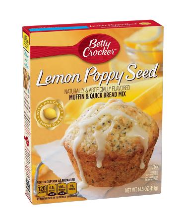 Betty Crocker Lemon Poppy Seed Muffin Mix with Lemon Glaze - 14.5 oz (Pack of 12) - Buy Online on SooperMarket.com