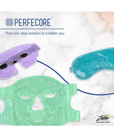 PerfeCore Eye Mask for Puffy Eyes, Migraine Relief, and Sleeping - Hot Cold Compress Pack with Gel Beads - Sinus Pressure and Headache Relief - Purple Eco-Friendly Spa Therapy Wrap with Cover - 1 Count - Buy Online on SooperMarket.com