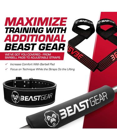 Beast Gear PowerBelt - Premium 4x10mm Nubuck Leather Powerlifting Belt - Buy Online on SooperMarket.com