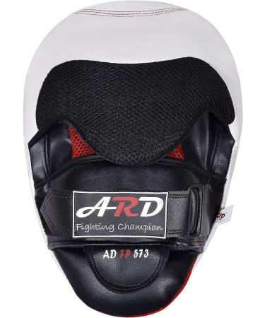 ARD Gel Punch Mitts Cowhide Leather Boxing MMA Training Kickboxing Muay Thai Focus Pad - White - Buy Online on SooperMarket.com