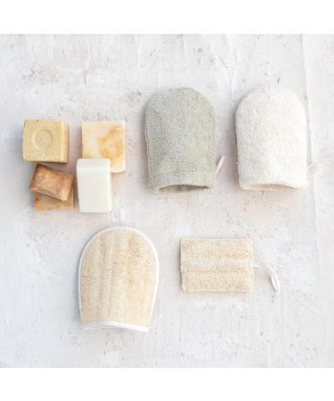 Shop Creative Co-Op Natural Bathroom Loofah with Cotton Hanger - Eco-Friendly & Exfoliating | International Shipping Available - Buy Online on SooperMarket.com