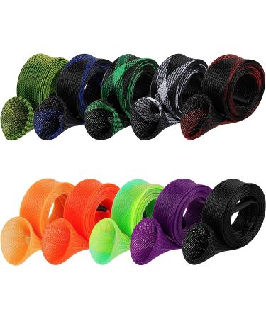 10Pcs Rod Sock Fishing Rod Sleeve Cover Braided Mesh Protector Pole Gloves for Casting or Spinning Rods - Ideal for Sea Fishing - Buy Online on SooperMarket.com