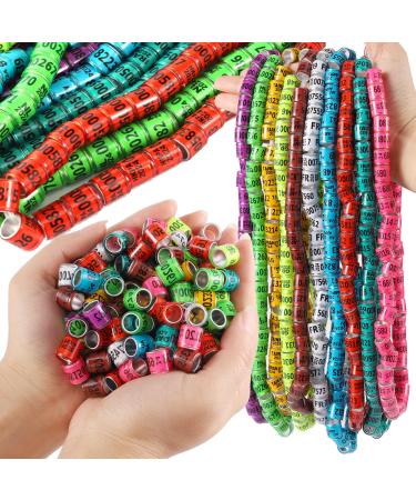 100PCs multicolor aluminum pigeon leg rings Tauben leg rings identify tapes plastic with 2024 training identify birds footring