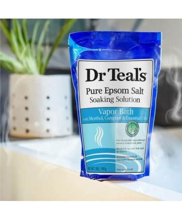 Dr Teal's Vapor Bath Epsom Salt Soak with Menthol, Camphor, Essential Oils - 2 lbs - Buy Online on SooperMarket.com