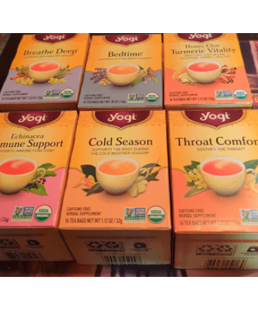 Yogi Tea - Get Well Variety Pack Sampler (6 Pack) - Herbal Teas for Cold and Flu Symptom Support - Caffeine Free - 96 Organic Herbal Tea Bags