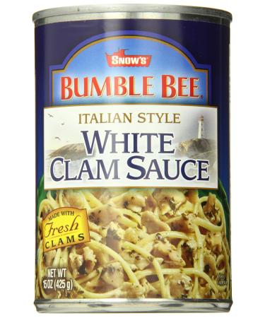 Snow's Italian Style White Clam Sauce, 15 oz (Case of 12) - Authentic Italian Clam Sauce - Made with Fresh Clams, Garlic & Spices - MSC Certified