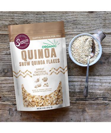 Suncore Foods Organic Quinoa Flakes 8oz - Gluten-Free, Non-GMO, Kosher - Buy Online on SooperMarket.com