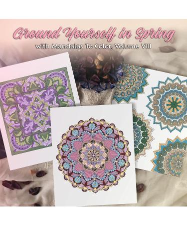ColorIt Mandalas Volume VIII Adult Coloring Book - 50 Floral & Geometric Designs - Spiral Binding - Lay Flat Hardcover - USA Printed - Buy Online on SooperMarket.com