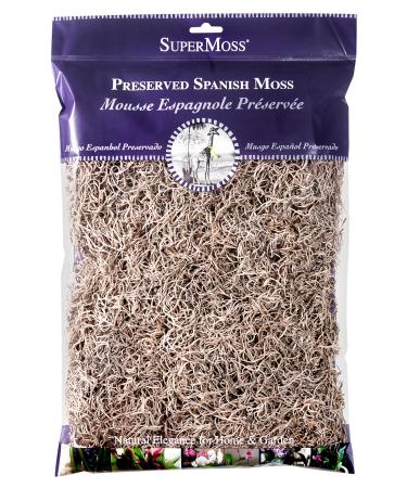 SuperMoss (26914) Spanish Moss Preserved, Natural, 8oz (200 cubic inch) Natural 200 cubic in Bag (Appx. 8oz)