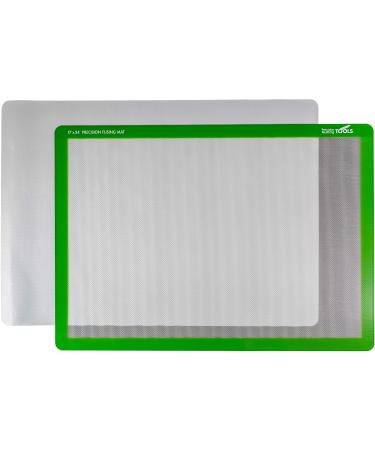 Precision Fusing Mat (17 x 24) Includes Non-Slip/Nonstick mat with See-Through Design for Appliqu  Creation  and Bonus Teflon Coated Pressing Sheet!
