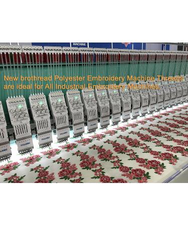 New brothreads Polyester Embroidery Machine Thread - 32 Color Pack - 5000M Spools - for All Embroidery Machines - Includes 1 Black and 1 White - Buy Online on SooperMarket.com