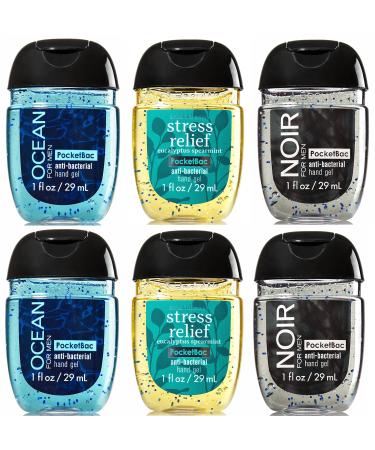 Bath & Body Works PocketBac Hand Sanitizer Gel Men's 6pc Bundle