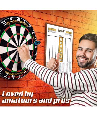 IgnatGames Double Sided Dry Erase Darts Scoreboard - Professional Scoreboard for X01, Cricket, and More - Includes 2 Magnetic Pens - Buy Online on SooperMarket.com