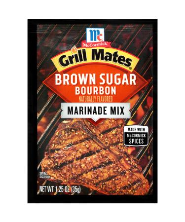 McCormick Grill Mates Brown Sugar Bourbon Marinade Mix, 1.25 oz 1.25 Ounce (Pack of 1)