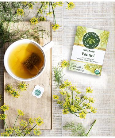Traditional Medicinals Organic Fennel Herbal Tea - Digestive Health Support (Pack of 2, 32 Tea Bags) - Buy Online on SooperMarket.com